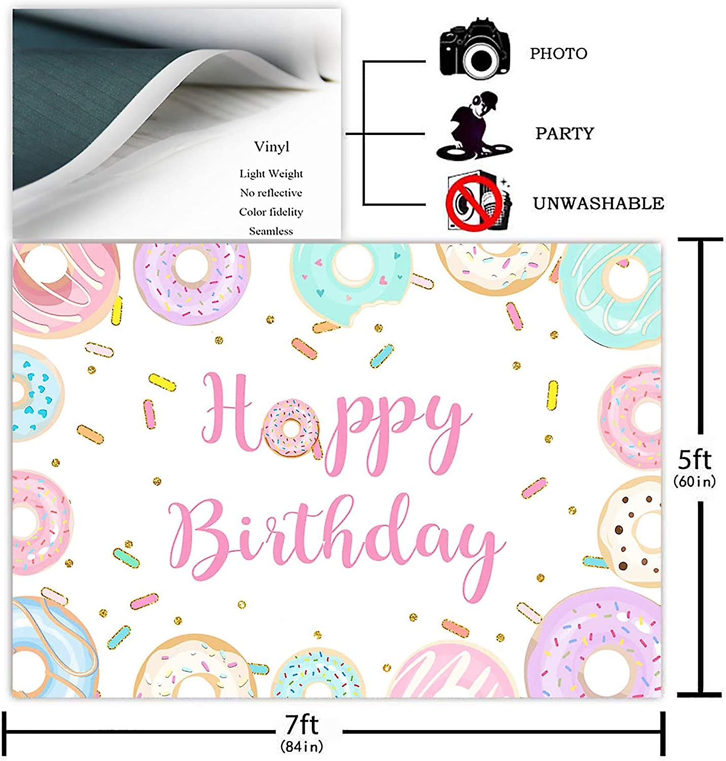 Déco Anniversaire 10 Ans – Thème Donut, Glace, Cupcake – Ballons, Bannière Et Toppers
