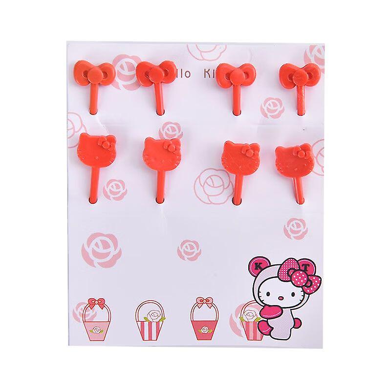 1 Set Cute Fruit Fork Cartoon Children Snack Cake Dessert Pick Toothpick Decoration