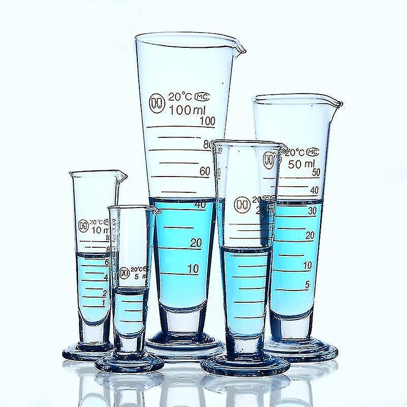 Lab Graduated Tapered Measuring Cup Beaker Triangular Conocal Cylinder Laboratory Equipment