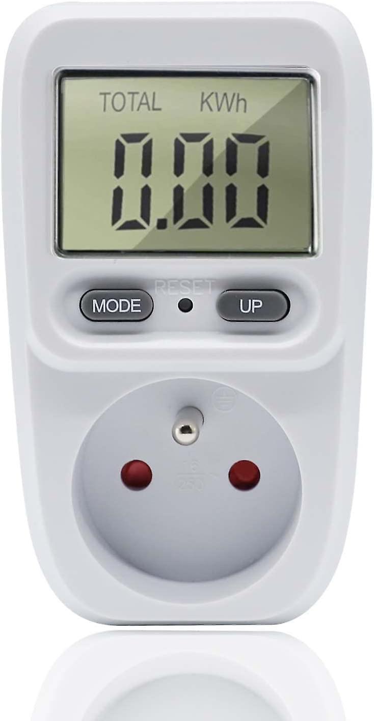 Wattmeter Socket, Energy Meters Socket, Power Consumption Socket, Kwh Meter Socket Controller Maximum Power 3680W 16A (1 Pack)