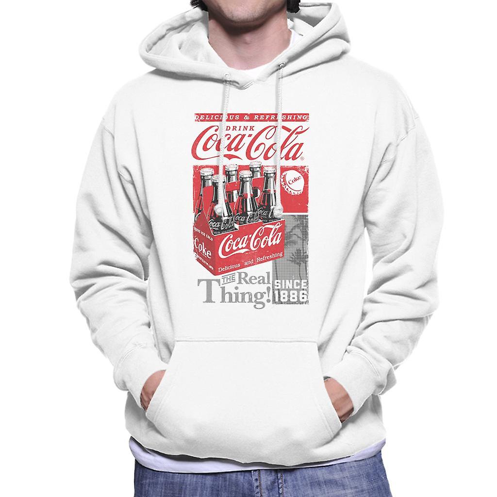 Coca Cola Retro Bottle Crate Men's Hooded Sweatshirt