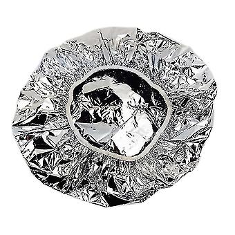 Warmte-isolatie aluminiumfolie hoed elastische badmuts voor vrouwen kapsalon badkamer-zilver
