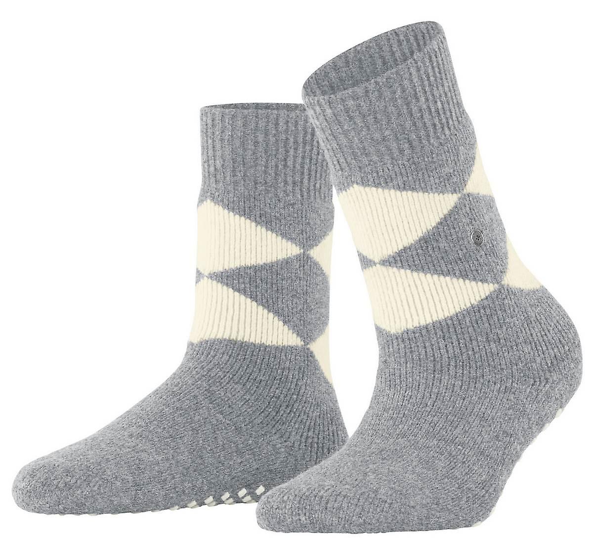Burlington Cosy Argyle Socks - Grey Mel