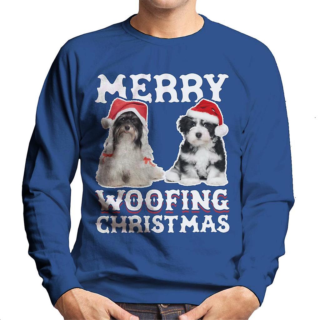 Merry bjeffingen jul hunder menn Sweatshirt