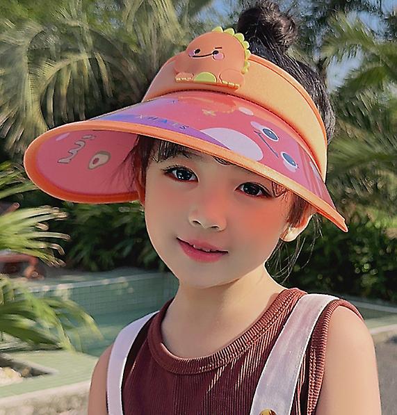 קיץ מכירה חמה כובע שמש לילדים טעינת USB מאוורר גדול כובע עליון ריק קריקטורה דינוזאור קרם הגנה כובע שמש