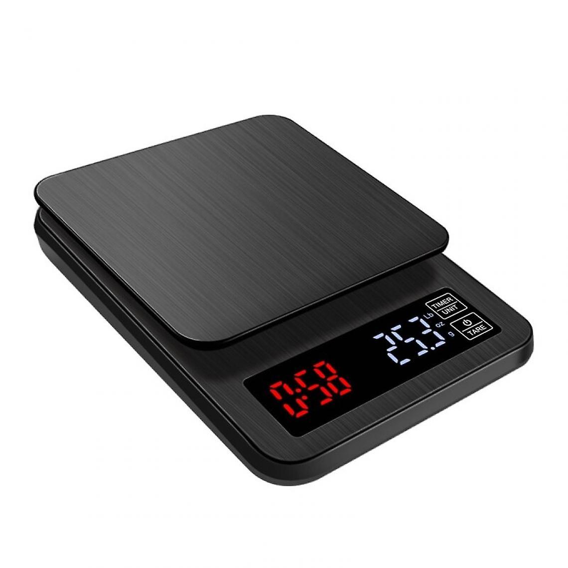 Precision Electronic Coffee Scale, Lcd Digits, Usb Drip Kitchen Scale, Timer Touch Weight Balancing(black)