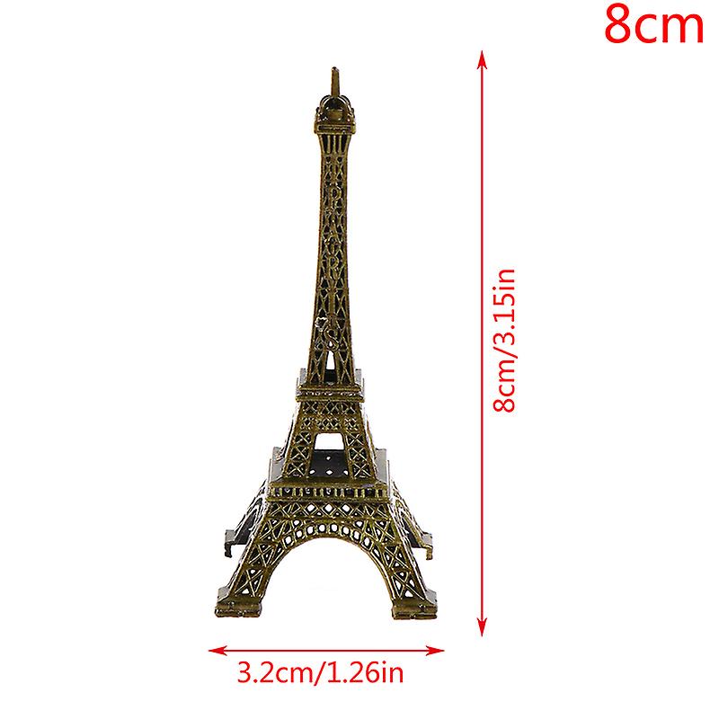 1 Pcs Retro Paris Eiffel Tower Model Home Desk Bronze Metal Statue Figurine Decor