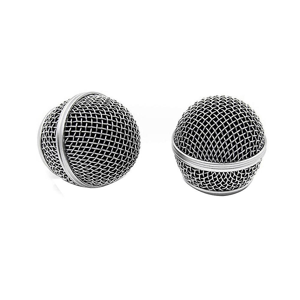 2pcs Microphone Grille Replacement Mic Microphone Head Grill Head Mount Wired Wireless Microphone A