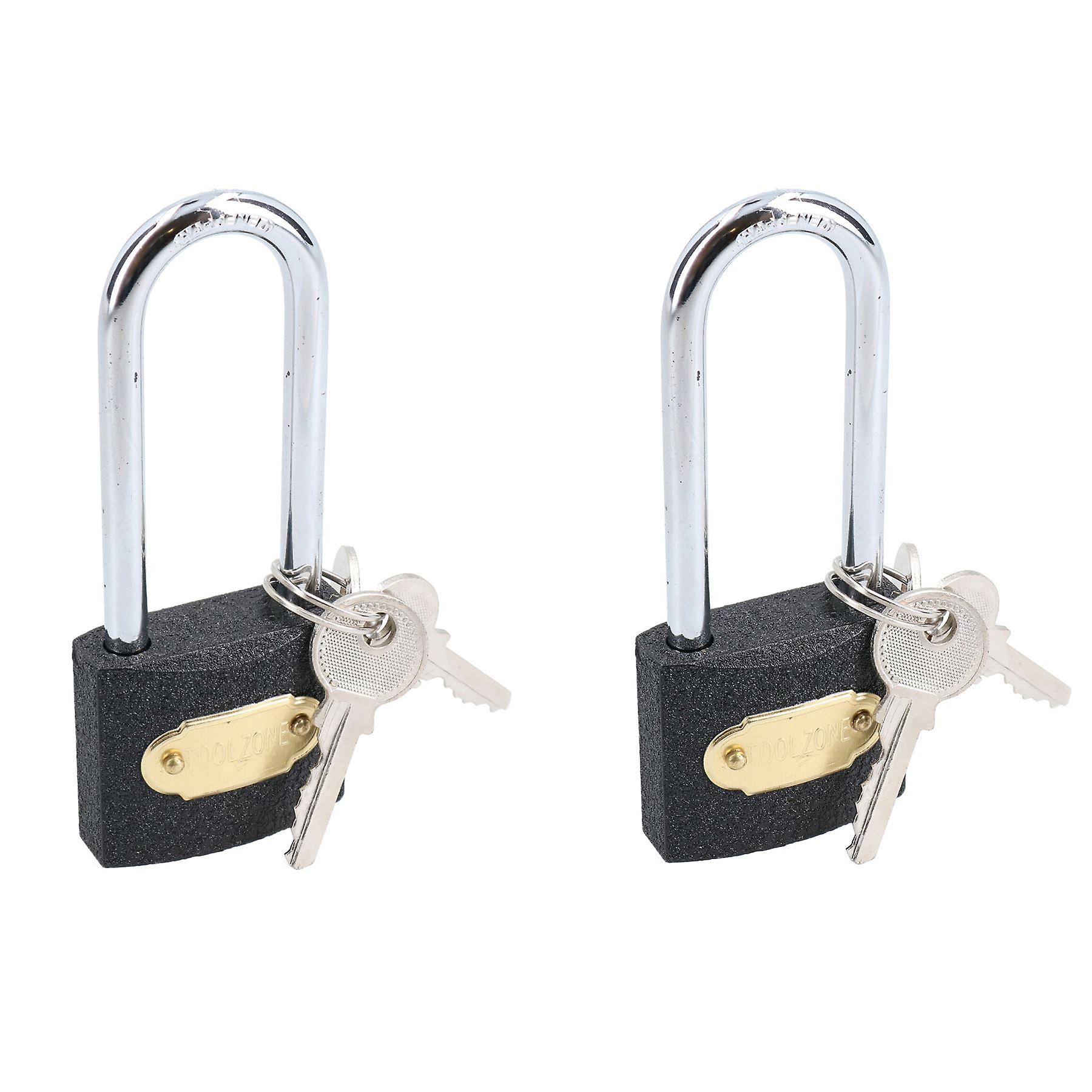 38mm Iron Padlock With Hardened Shackle Padlocks Shed Gate Lock x 2