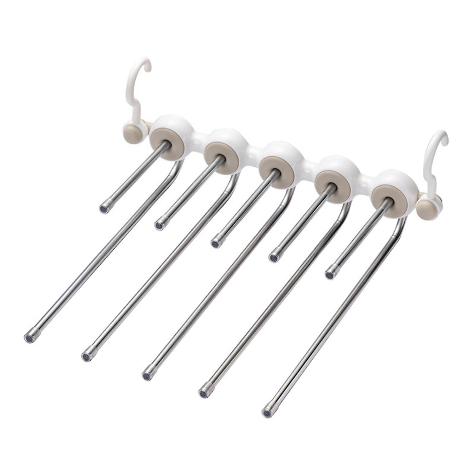 360°Swivel Folding Pants Hanger Tiltable Space-saving Adjustable Holder for Home Bedroom Bathroom