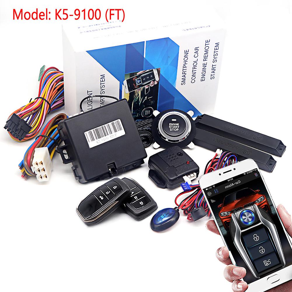 Universal Car Alarm Autostart System App Remote Control Engine Ignition Kit Push One Button Start Stop System Car Accessories