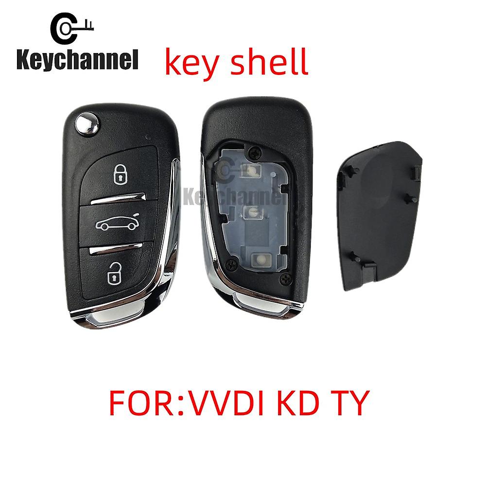 1pcs Car Key Shell Remote Shell Kd Flip Key Case Ds Type Key Shell Cover For Kd Ty90 Remote Replace Key Shell