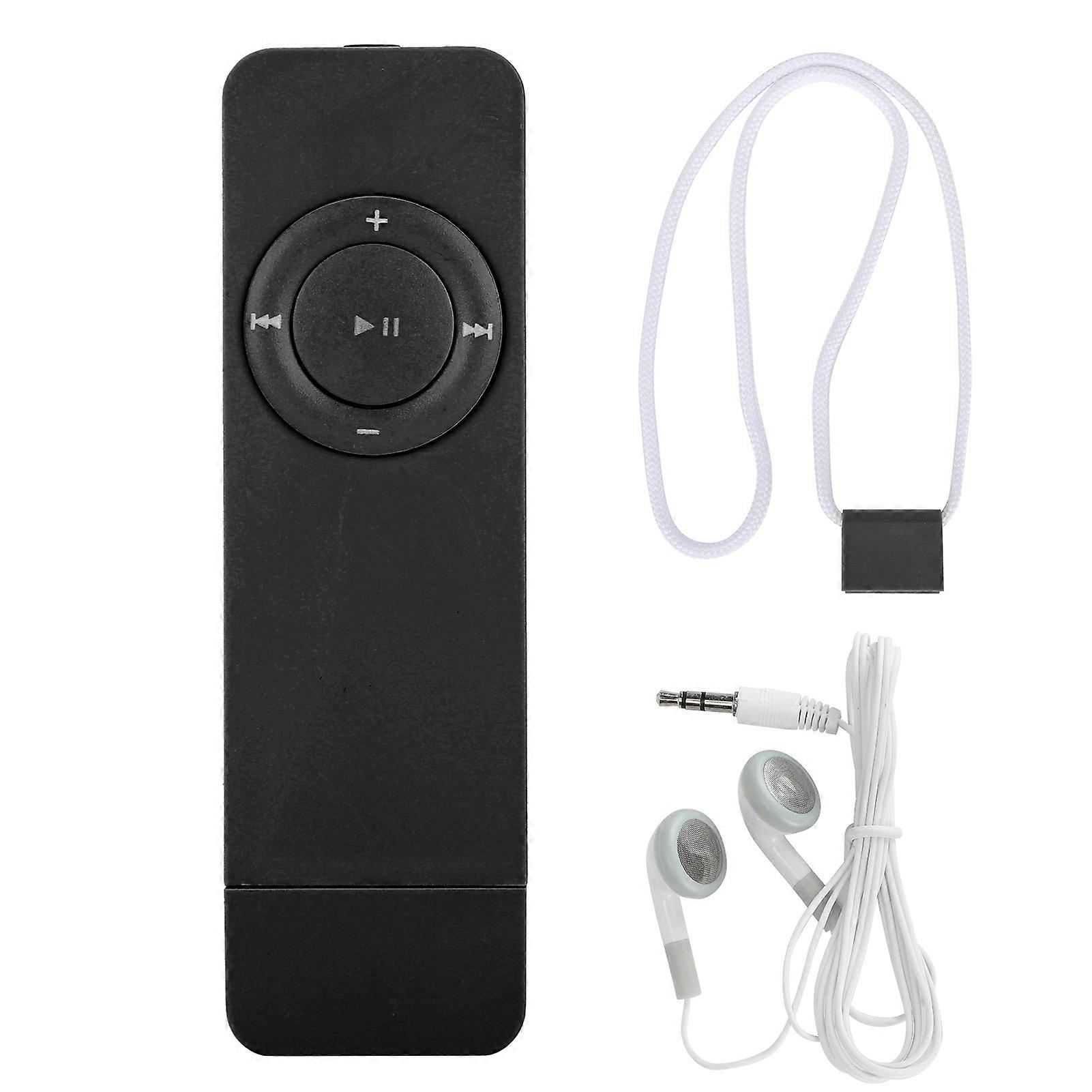 Portable MP3 Music Player with Lanyard Black, Lightweight Media Player for On-the-Go Music Listening, Compact and Easy to Use