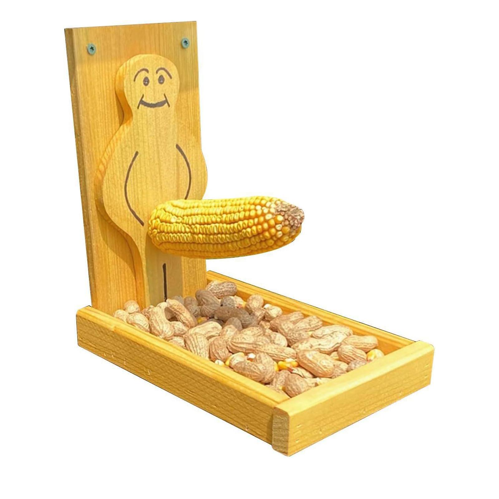 Funny Wooden Squirrel-Animal Birds Feeder Multifunctional Animal Feeding Tray Gift for Chipmunk Lovers