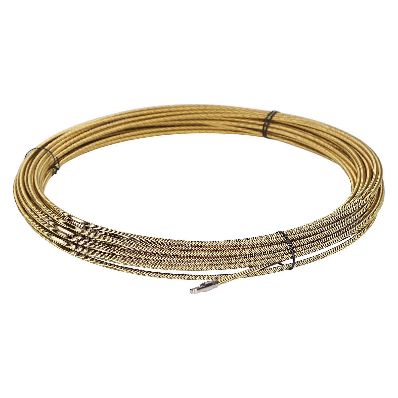 Wire Threader Flexible Soft Good Resilience Cable Threading Tool with Spring Flat Head 20m