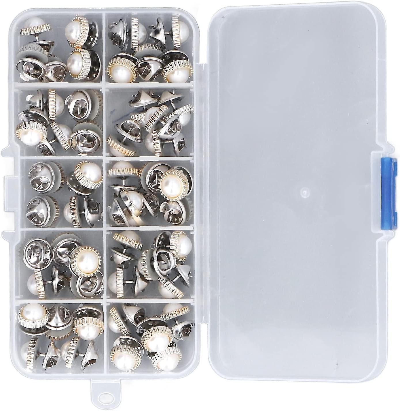 Cover Up Buttons, 150Pcs Wide Application No Sew Buttons Pearl Style Plastic Metal for Dress Round T