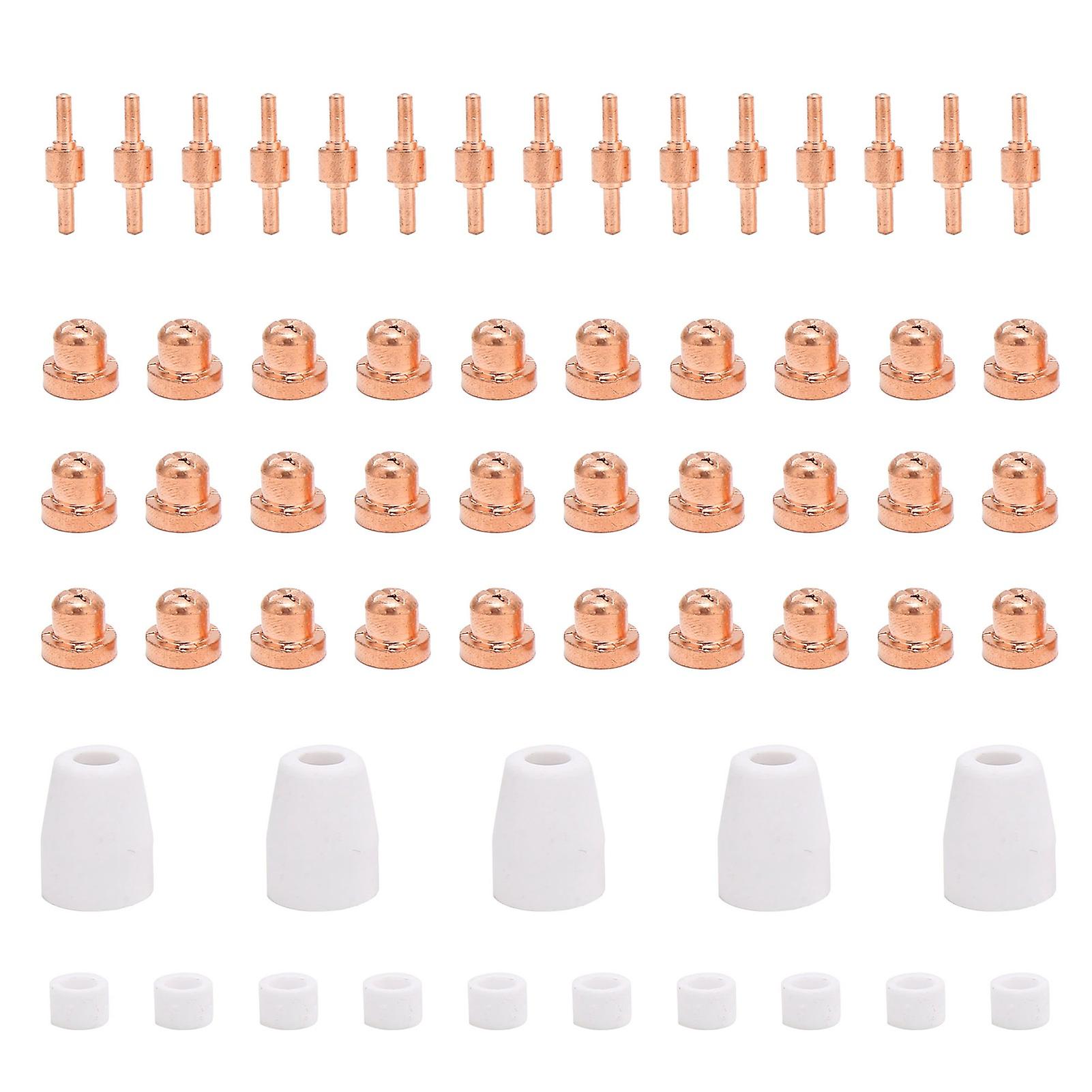Electrode Nozzles Cups Kit Short PT?31 Copper Consumables Welding Machine Accessories60pcs