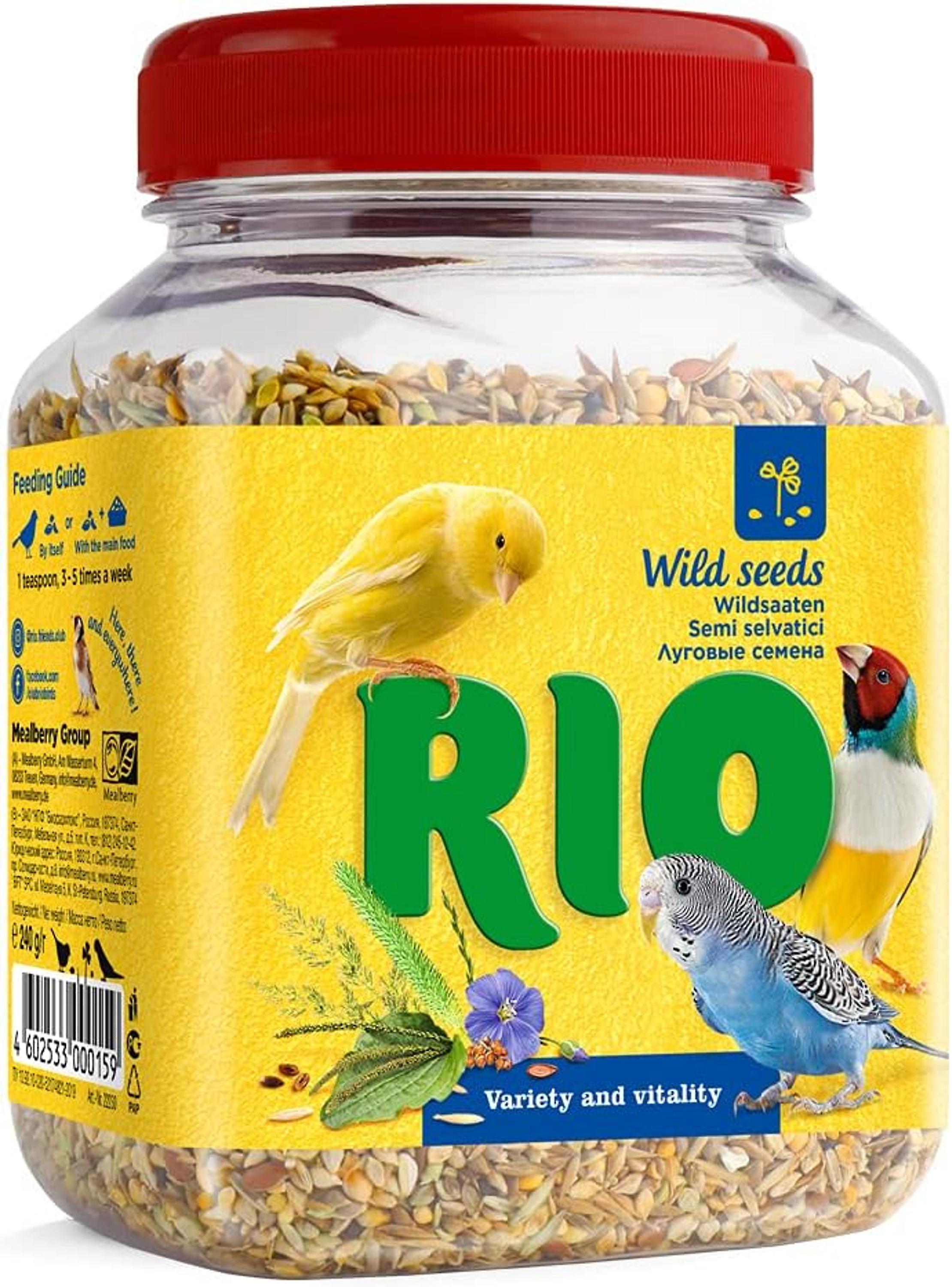 Rio Wild Seeds Mix 适合所有鸟类的天然零食 2 x 240g