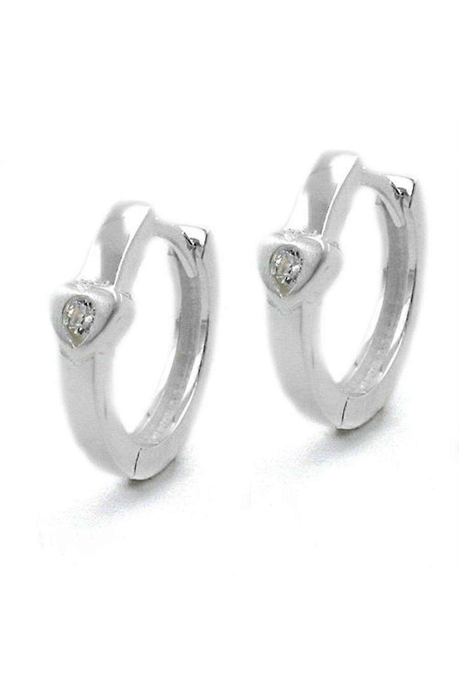 Hoop Earrings Zirconia-white Silver 925 - Gl93106