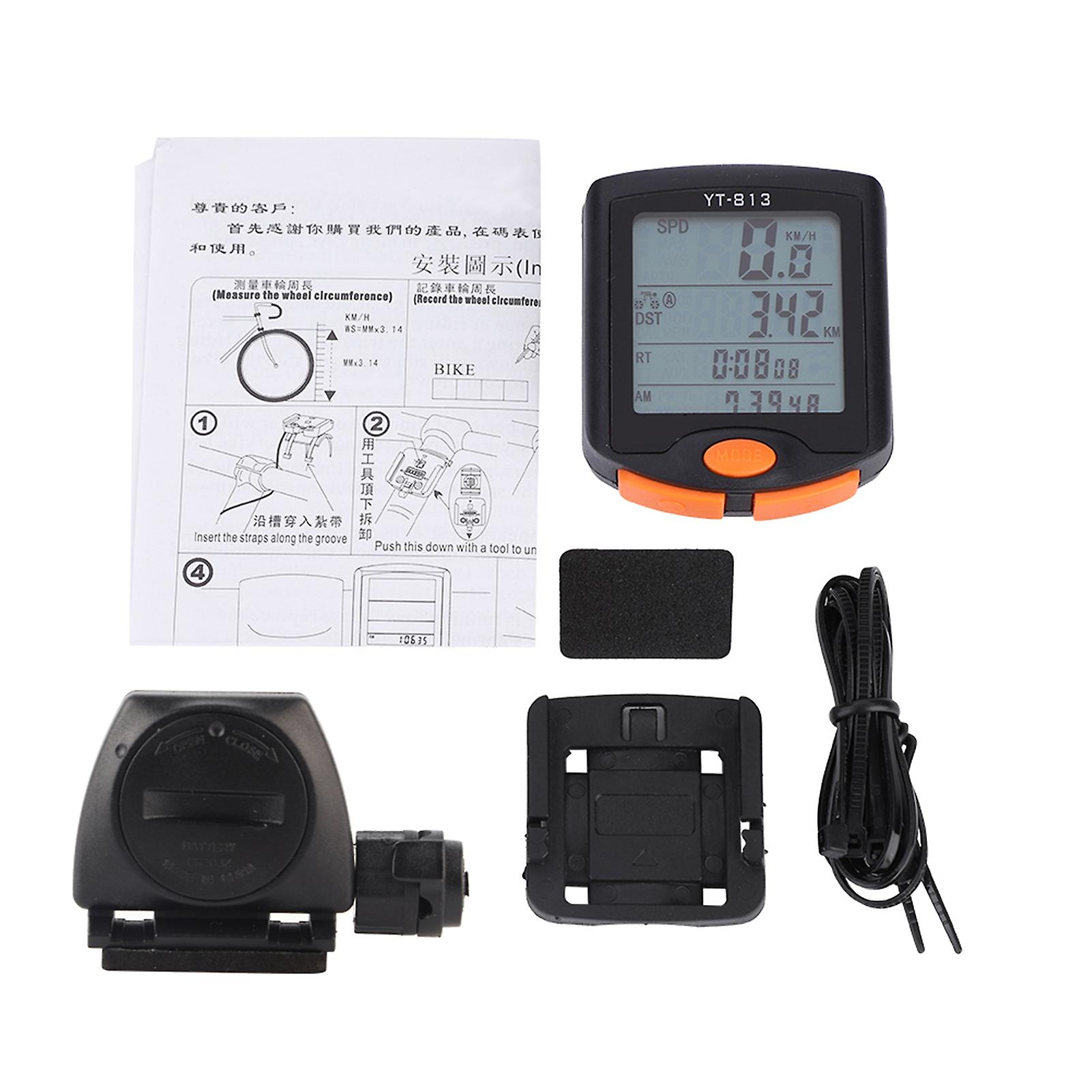 Outdoor Cycling Waterproof Bike Odometer Multifunction Bicycle Computer Riding (Wireless)