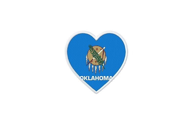 Patch badge ecusson prints thermocollant flag heart usa oklahoma
