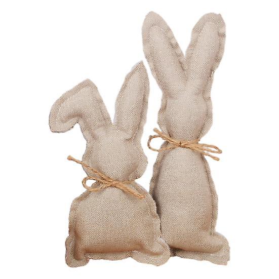 2Pcs Adorable Rabbit Shape Fabric Art Decor Animal Style Cute Fabric Fabric Toy Decor for Party