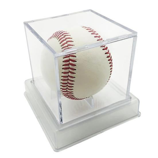 Transparent Baseball Display Case with Stable Base Dustproof UV-Resistant Multifunctional Storage Box Baseball Holder