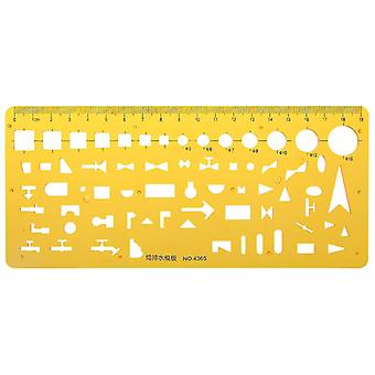 Geometrische elektricien bekisting sjabloon liniaal stencil tekening meetinstrument