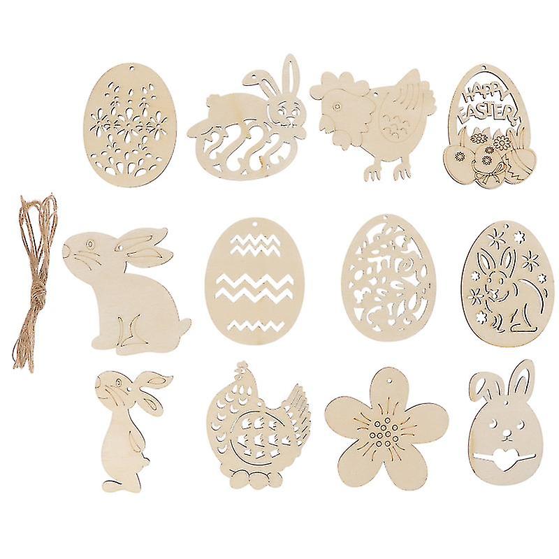 24pcs Easter Wood Chips