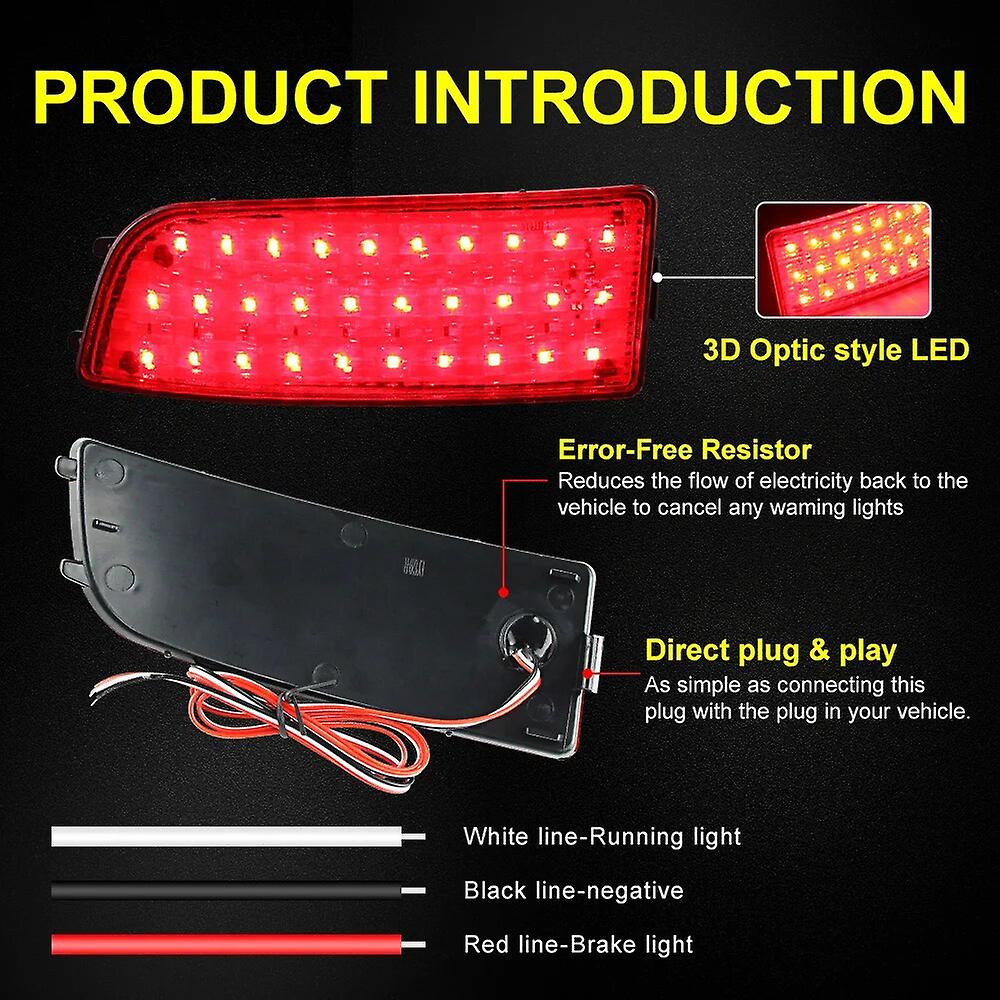 For Mercedes Sprinter W906 06-18 Rear Bumper Reflector LED Brake Light Lamps Red For Mercedes Sprinter W906 06-18 Rear Bumper Reflector LED Brake Light Lamps Red