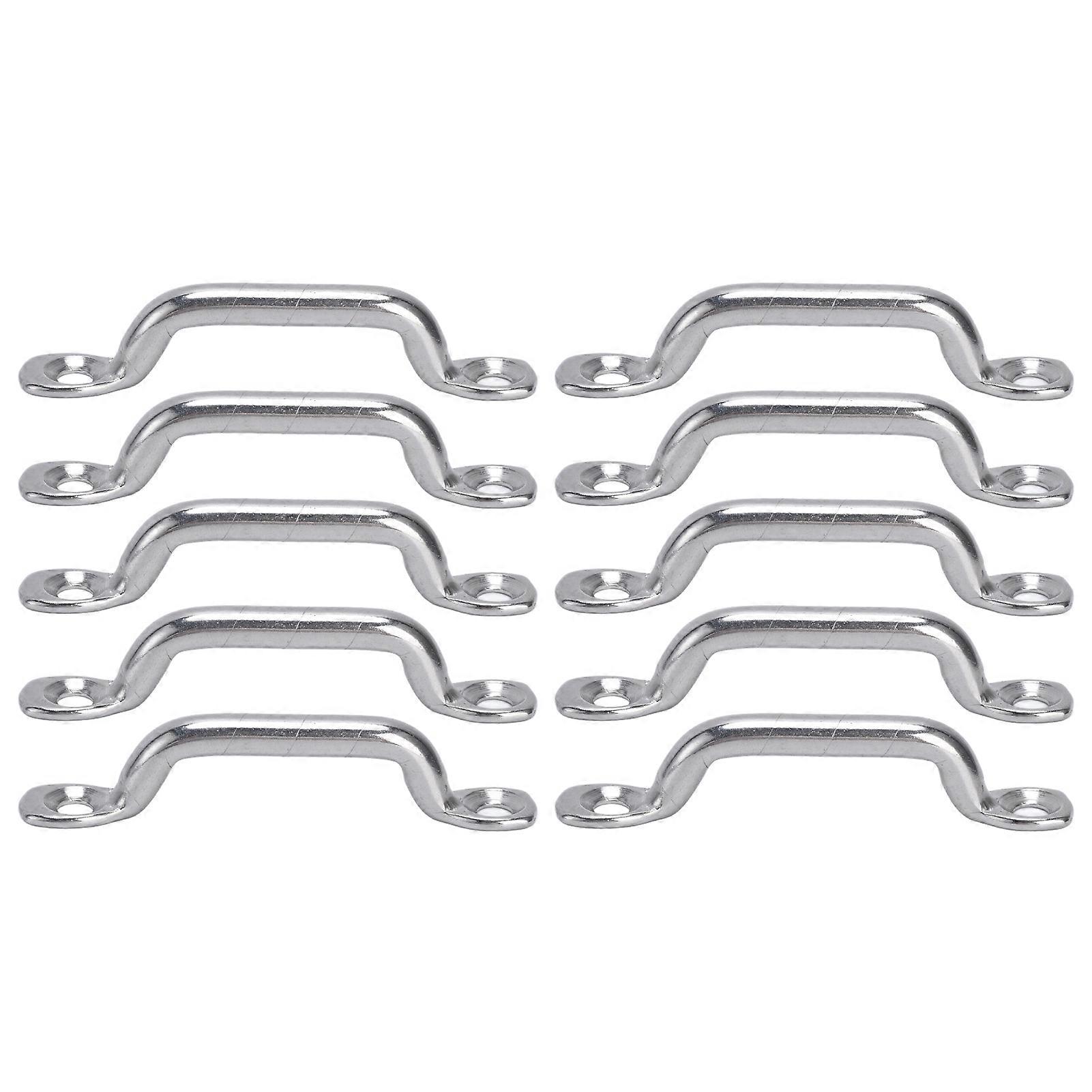 10pcs Boat Top Pad Eye Deck Loop Tie Down 316 Stainless Steel Set Kit For Fixing