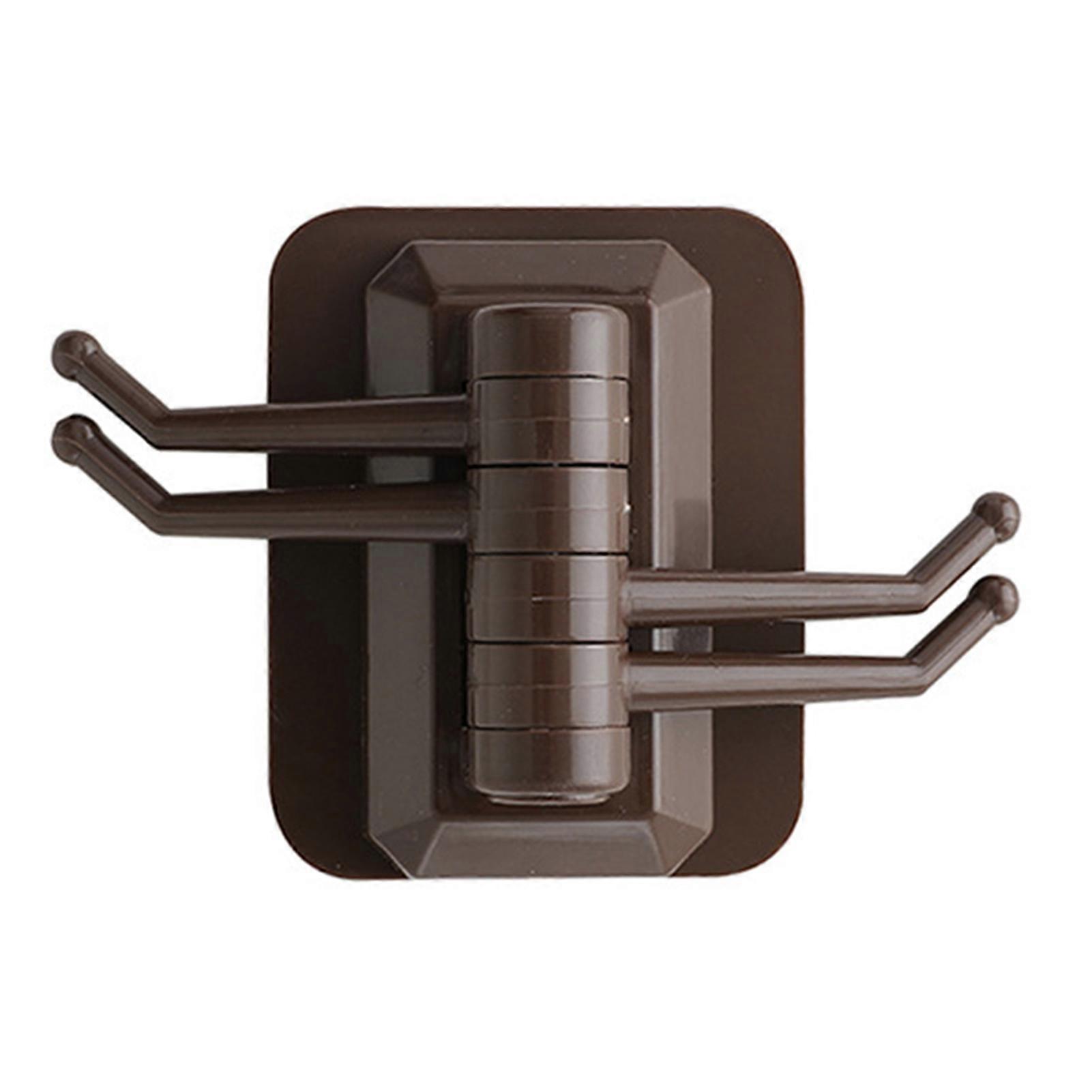 Plastic Rotating Hook Folding Swing Arm 4 Coat Hook for Home Use