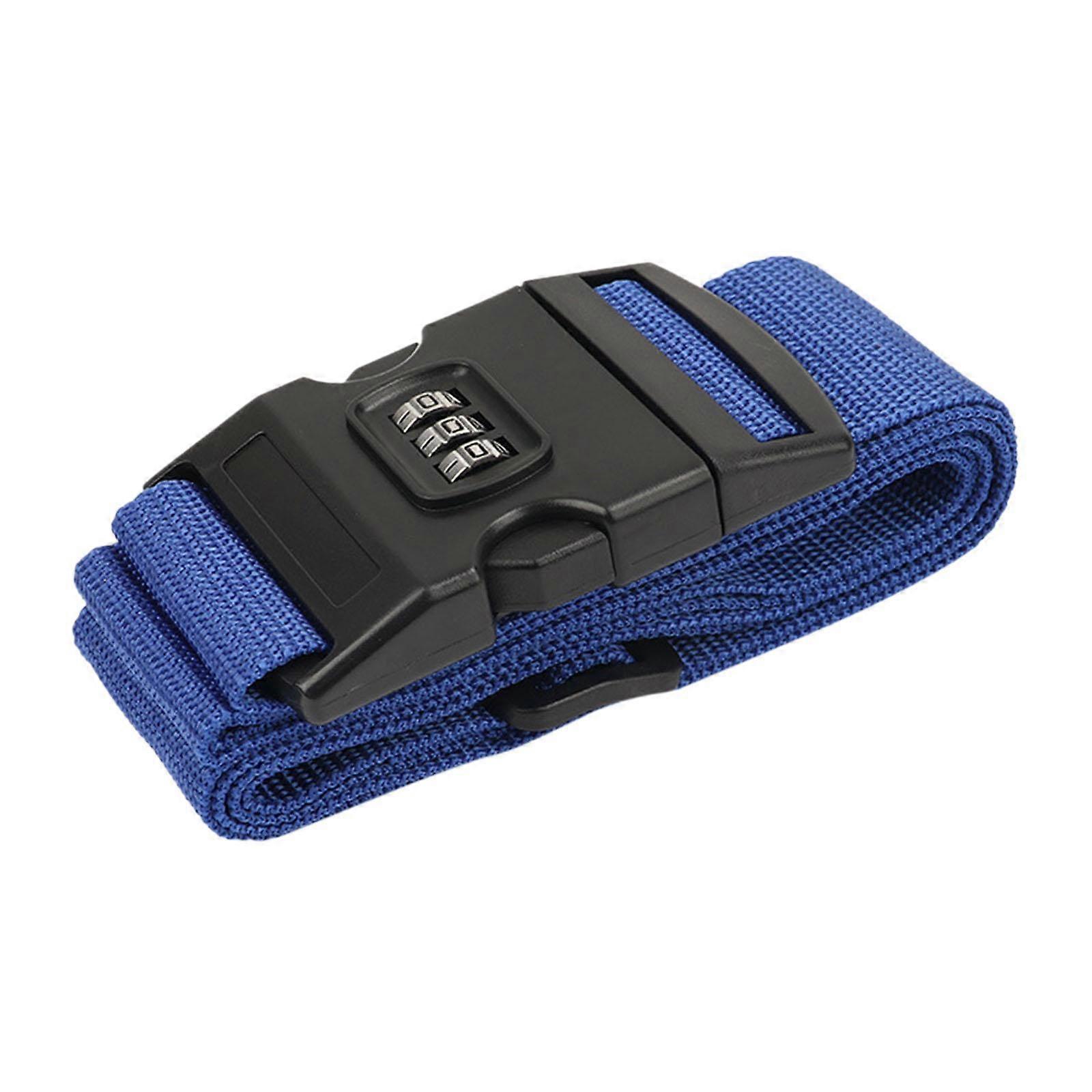 Luggage Strap Heavy Duty Baggage Tie Simple Portable Bag Strap Suitcase Belt Blue
