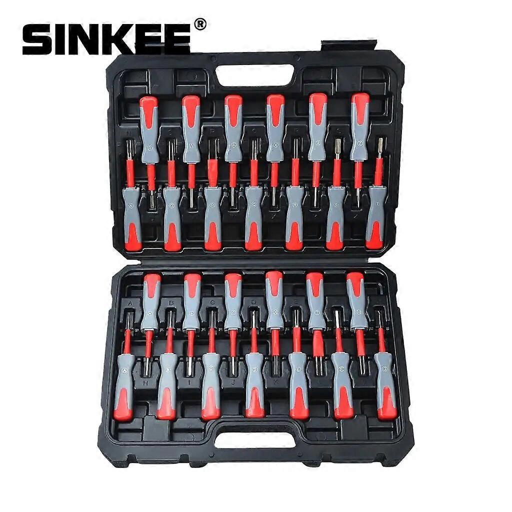 Universal Automotive Terminal Removal Tool Set 26 Pcs Release Car Wire Harness Electrical Connector Pin Extractor Kit No.39079