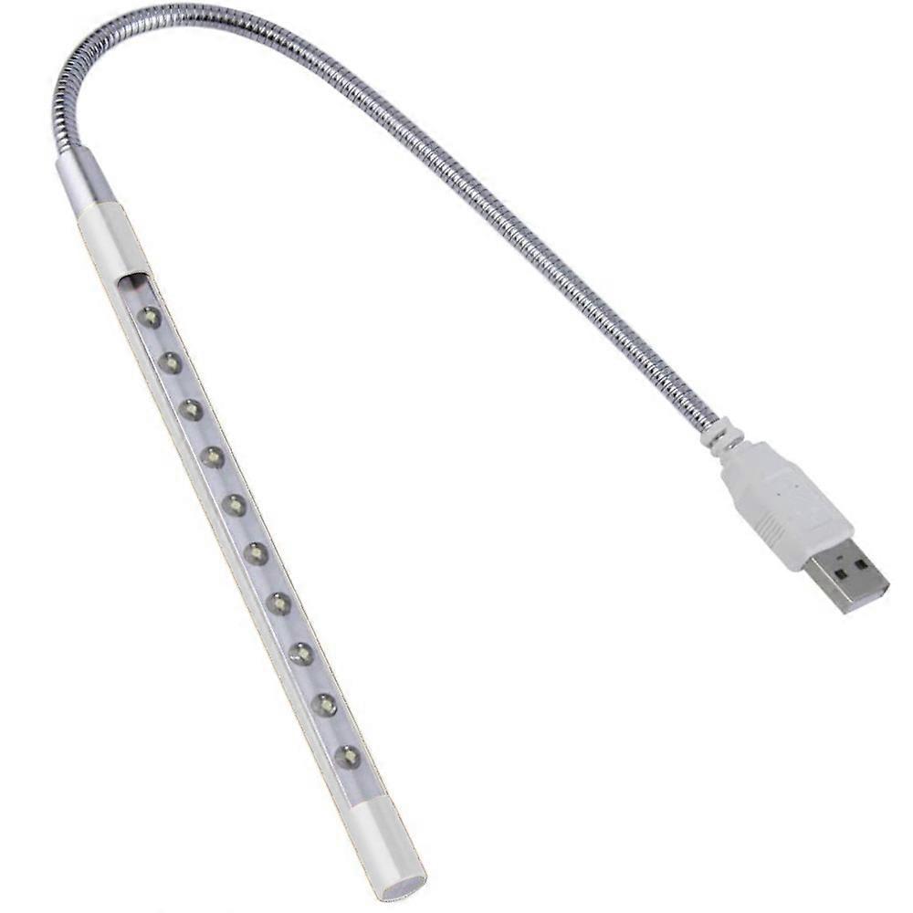 Light Laptop Lamp USB LED 5V 1W 10 LED Long Gooseneck Touch Dimmer
