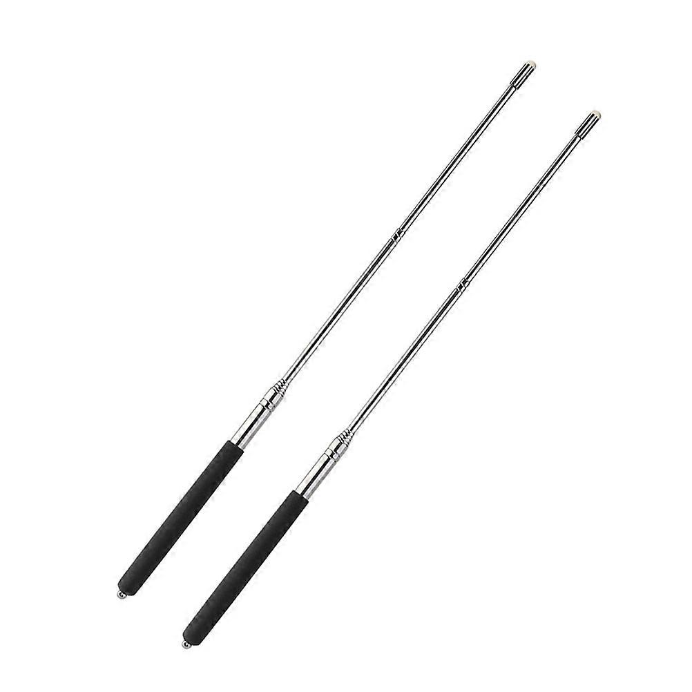 2pcs Hand Pointer Extendable Telescopic Retractable Pointer Handheld Presenter Classroom Whiteboard Pointer (Black)
