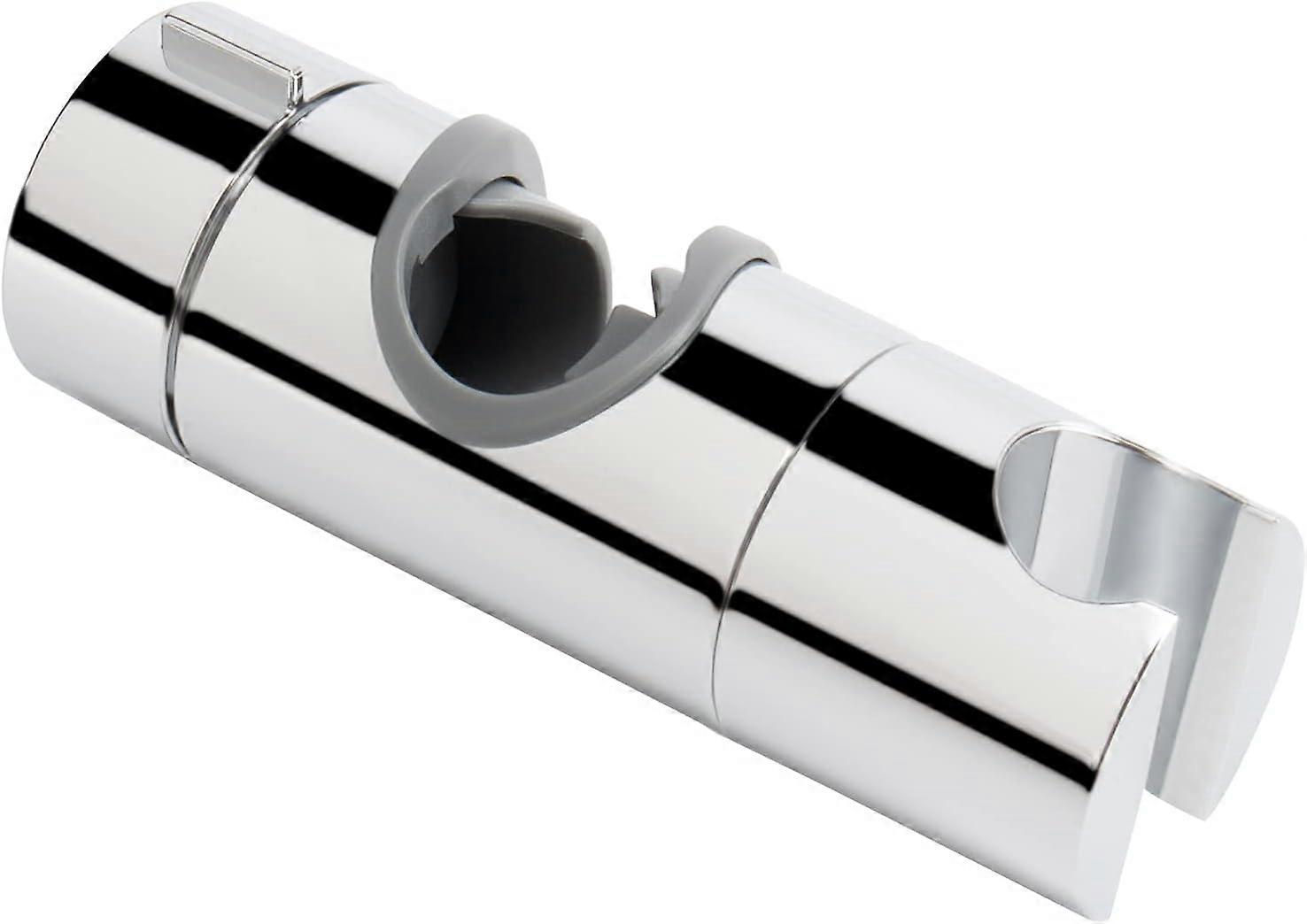 Justerbar duschmunstyckehållare för glidstång, universal 18-25mm duschstång, reservduschhållare för badrum, polerad krom