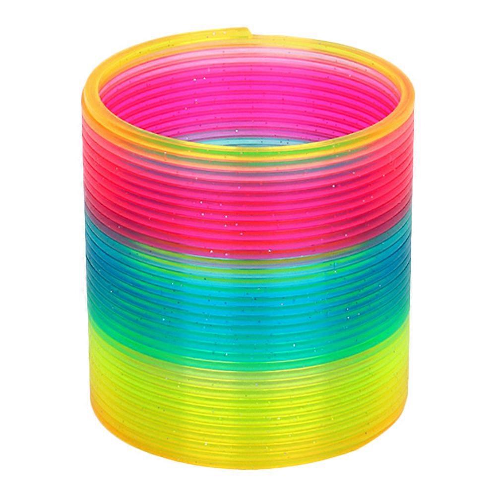 レインボーコイルスプリングのおもちゃ、クラシックなノベルティ、カラフルなネオンプラスチックのおもちゃのパーティー用品男の子の女の子のための