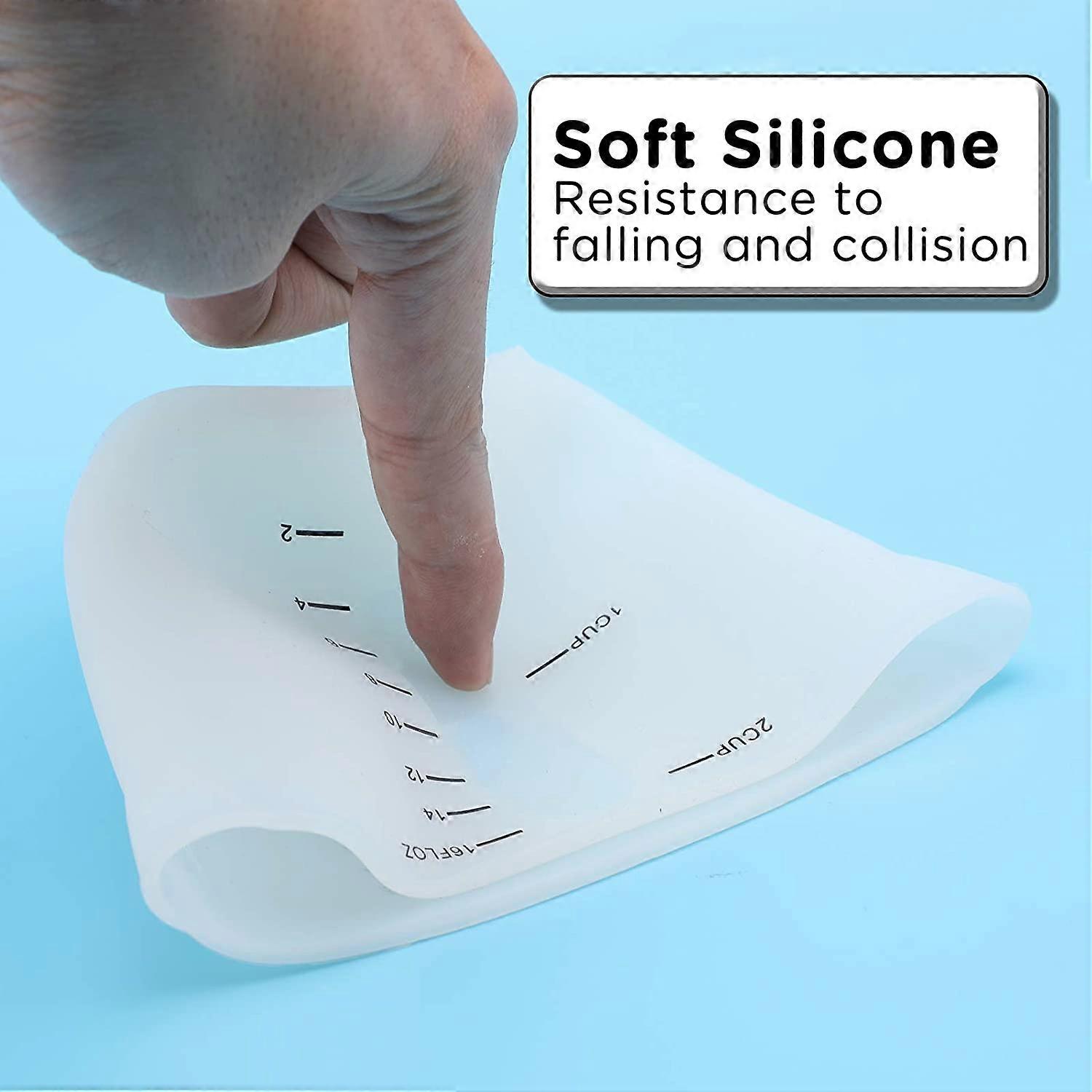 1 piece 500 ml and 1 piece 250 ml light graduated cups non -stick mixture cups for DIY molds, precise scale