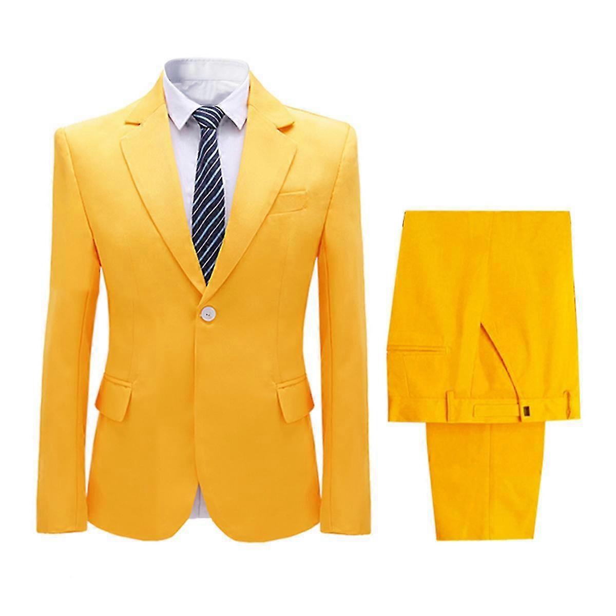 2022 بدلة رجالية 2 قطعة صلبة مأدبة حزب الأعمال عارضة السترة والسراويل