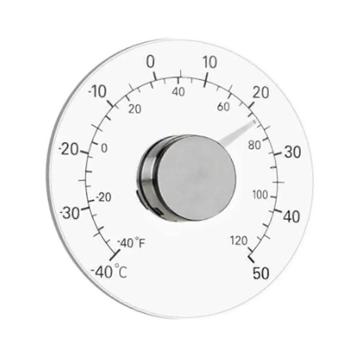 Indoor Outdoor Window Thermometer Transparent Dial Weather Thermometer Accurate Readings for Home O