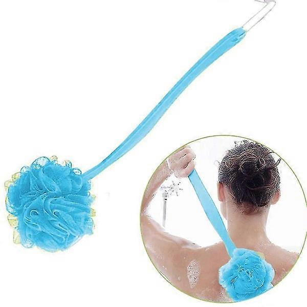 Bran Back Bathing Brush with Long Handle - Soft Green Plastic