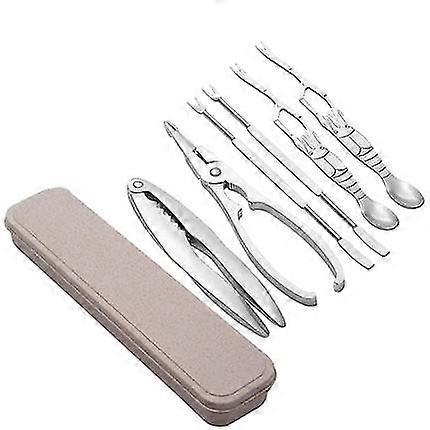 ערכות כלים מאכלי ים מפלדת אל-חלד קרקרים סרטנים בוחרת כפות סט צבתות לובסטר מהדקים קו חותך קליפ כלי מטבח אביזרים