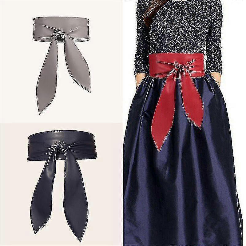 Wrap Around Tie Corset Femmes Ceinture Taille Large Soft Pu