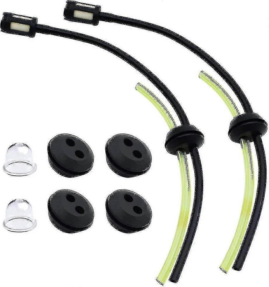 2 Sets Universal Gasoline Filter Hose Pass Through Lawnmower Fuel Hoses Hose