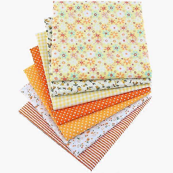 7st/set Blommigt bomullstyg Sömnad Tyg Lapptäcke Quilting Tryckta Tyger Diy Home Textil