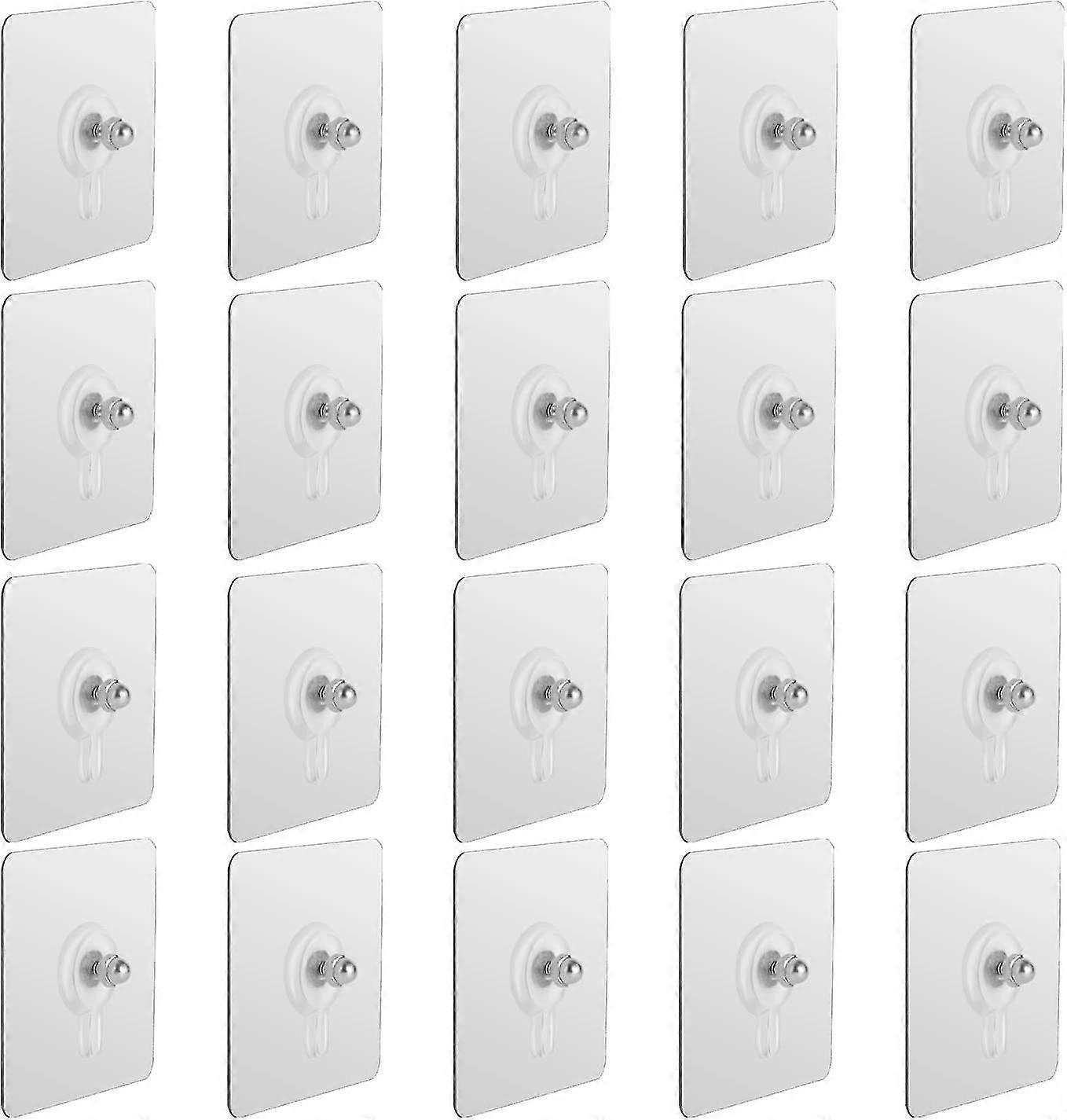 20pcs αυτοκόλλητα κρεμαστά καρφιά, επιτοίχια βίδα γάντζος διάτρησης χωρίς ραφή αδιάβροχο γάντζο τοίχου για την κουζίνα μπάνιου χωρίς καρφιά