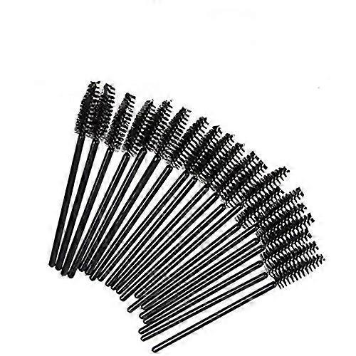 100pcs Makeup Disposable Eyelash Mini Brushes Mascara Wands Applicator ( Black)