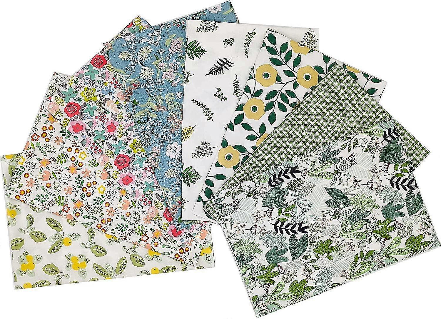 Fat Quarters Fabric Bundles. 8pcs (20in X 20in / 50cm X 50cm) Sewing Patterns Quarter Precut Fabrics