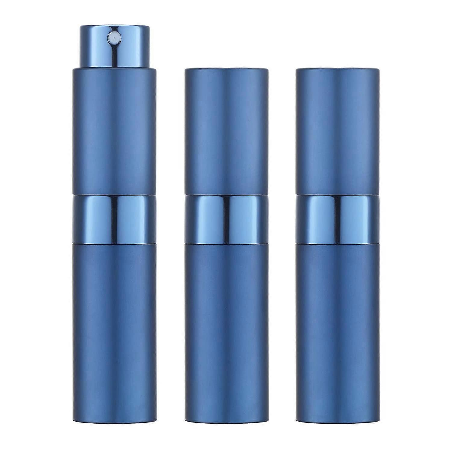 زجاجة رذاذ عطر للسفر 8 مل (3 قطع) موزع كولونيا فارغ ، بخاخ محمول (أزرق)